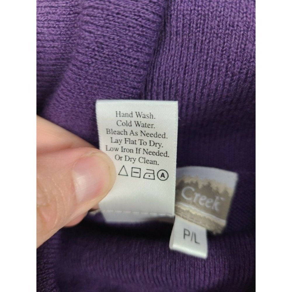 COLDWATER Creek Purple Pullover Sweater Size PM - Picture 6 of 6